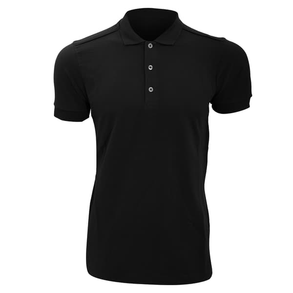 Russell Herr Stretch Kortärmad Pikétröja M Svart Black M