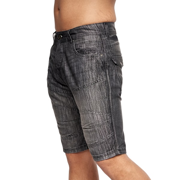 Crosshatch Winston MVE Denim Shorts 32R Black Wash för män Black Wash 32R