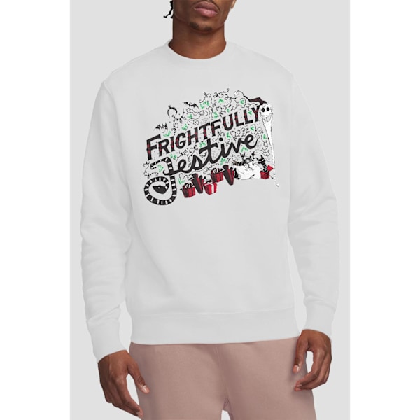 The Nightmare Before Christmas Unisex Vuxen Skrämmande Festlig White M