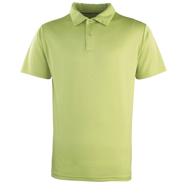 Premier Unisex Coolchecker Studded Plain Polo Shirt 2XL Lime Lime 2XL