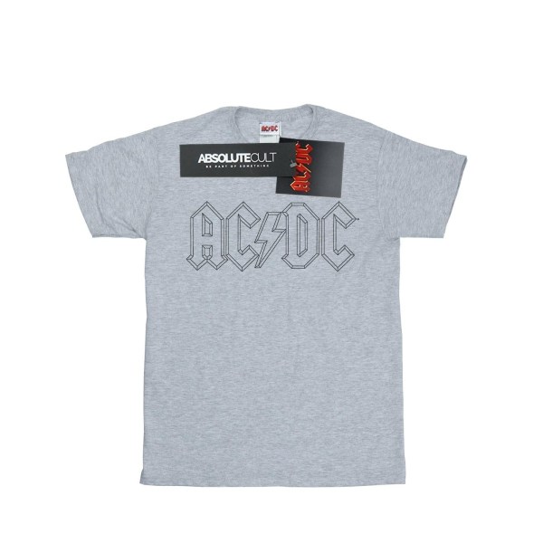 AC/DC Boys Black Outline Logo T-shirt 9-11 Years Sports Grey Sports Grey 9-11 Years