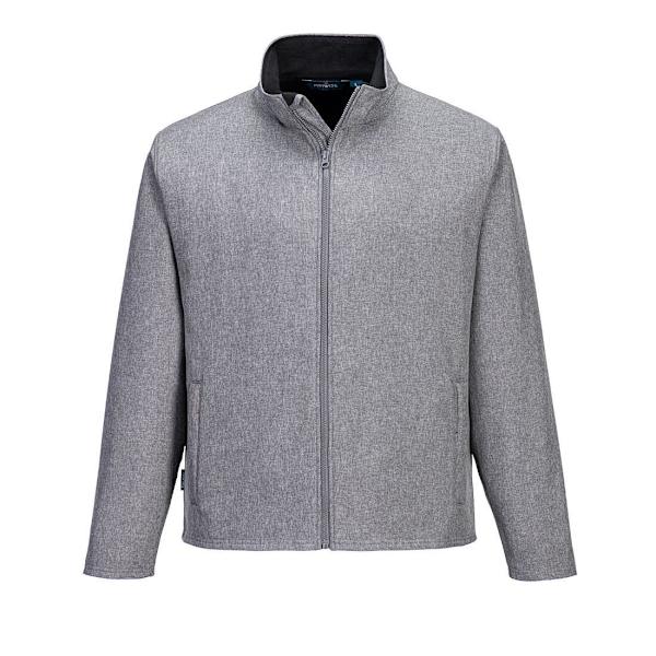 Portwest Männs Soft Shell Jacka L Grå Melange Grey Marl L