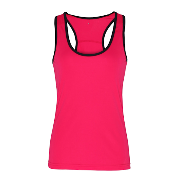 Tri Dri Dam/Kvinnor Panel Fitness Sleeveless Vest M Hot Pi Hot Pink / Black M