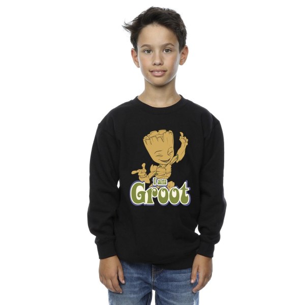 Guardians Of The Galaxy Boys Groot Dancing Sweatshirt 12-13 Ja Black 12-13 Years