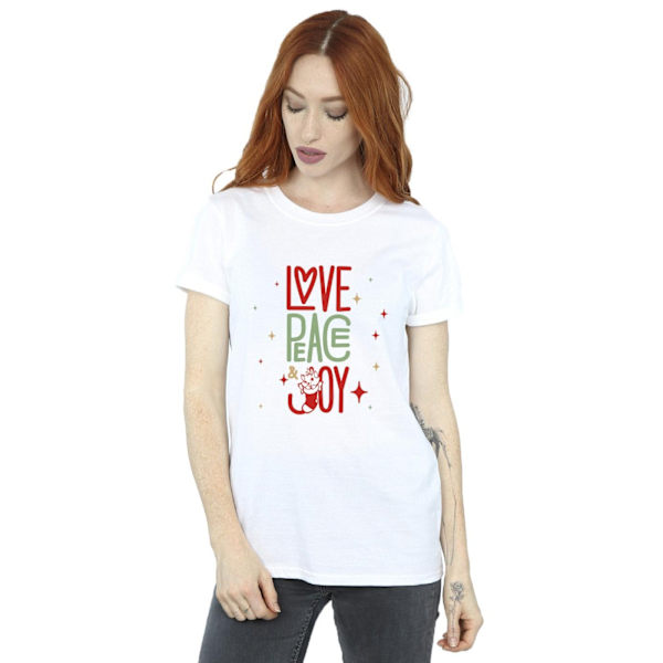 Disney Dam/Damer The Aristocats Marie Love Peace Joy Bomull White L