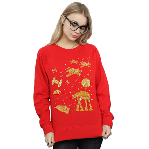 Star Wars Dam/Damer Gingerbread Battle Sweatshirt XL Röd Red XL