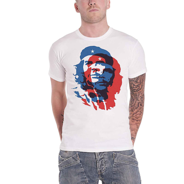 Che Guevara Unisex Vuxen Bomull T-shirt L Vit/Blå/Röd White/Blue/Red L