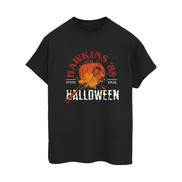 Netflix Dam/Kvinnor Stranger Things Hawkins Halloween Bomull Black 5XL