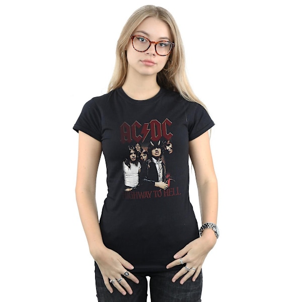 AC/DC Dam/Kvinnor Highway To Hell Bomull T-shirt XL Svart Black XL