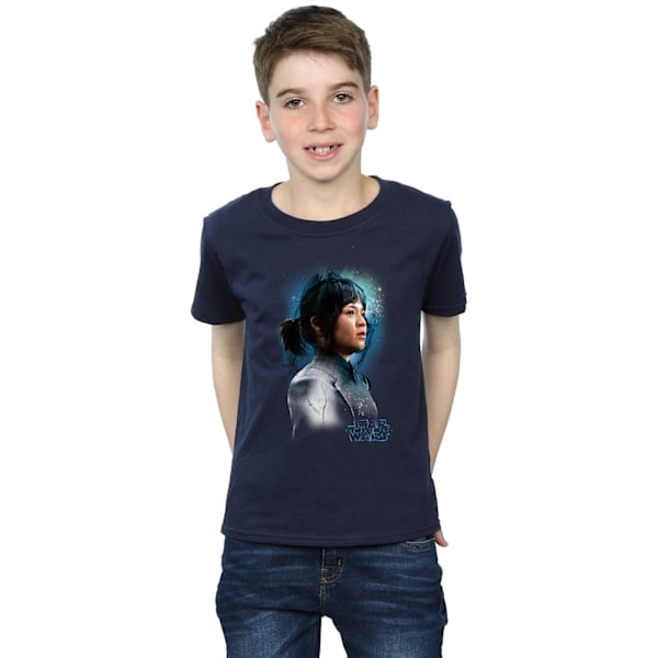 Star Wars Boys The Last Jedi Rose Tico Borstad T-shirt 5-6 år Navy Blue 5-6 Years