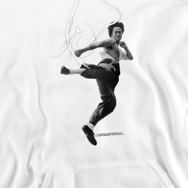 Bruce Lee Unisex Vuxen Flygande Spark Tröja L Vit White L