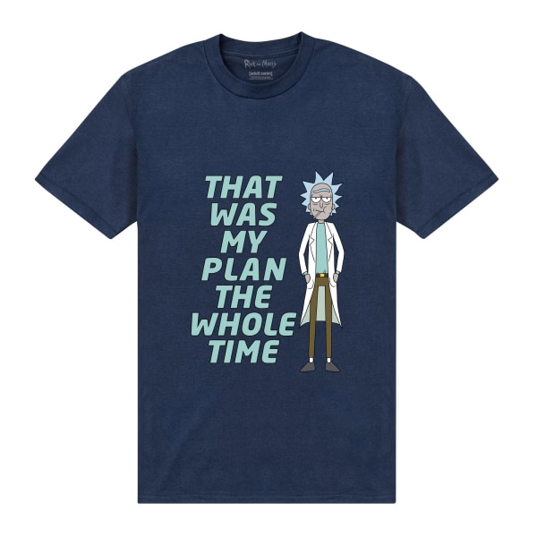 Rick And Morty Unisex Vuxen My Plan T-shirt M Marinblå Navy Blue M