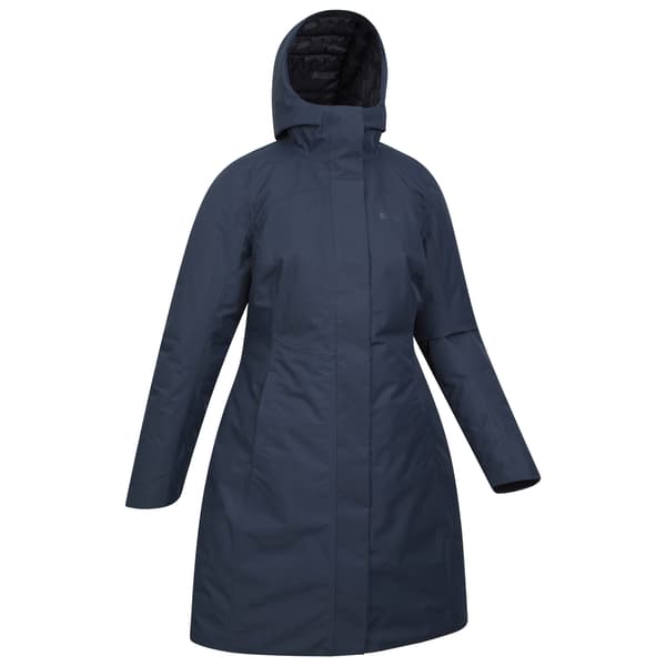 Mountain Warehouse Damjacka för Kvinnor/Damer Polar Down Lång Hybrid Blue 8 UK