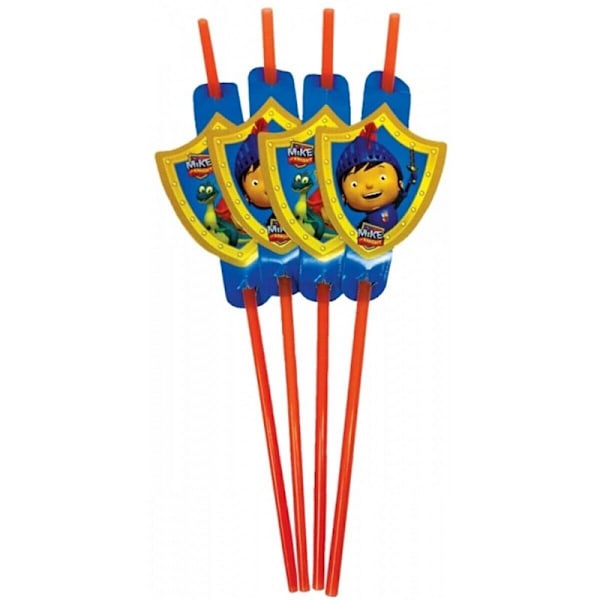 Mike The Knight Plastsuga (Förpackning om 8) En Storlek Röd/Blå/Gul Red/Blue/Yellow One Size