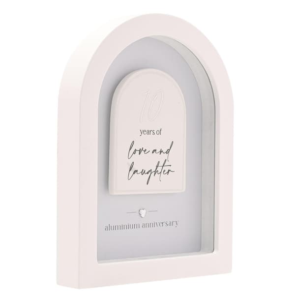 Amore Arch Plakett 18cm - 10 År One Size Vit White One Size