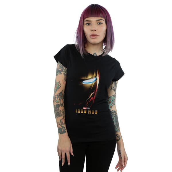Marvel Studios Dam/Dam Iron Man Affisch Bomulls T-shirt M Svart Black M