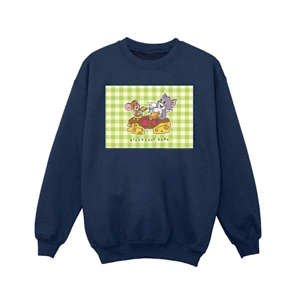 Tom And Jerry Girls Breakfast Buds Sweatshirt 9-11 År Marinblå B Navy Blue 9-11 Years