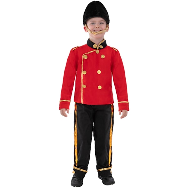 Smiffys Barn/Barn Busby Garde Kostymset 7-9 År Röd/Sv Red/Black/Gold 7-9 Years