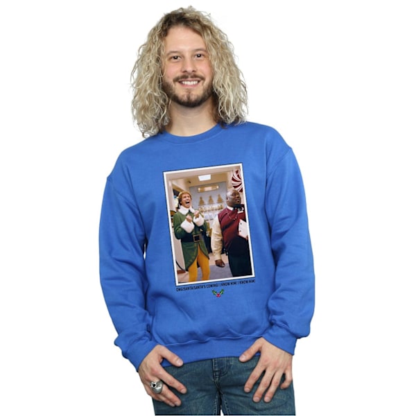 Elf Mens OMG Santa Photo Sweatshirt 3XL Royal Blue Royal Blue 3XL