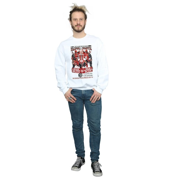 Marvel Herr Deadpool Kills Deadpool Sweatshirt L Vit White L