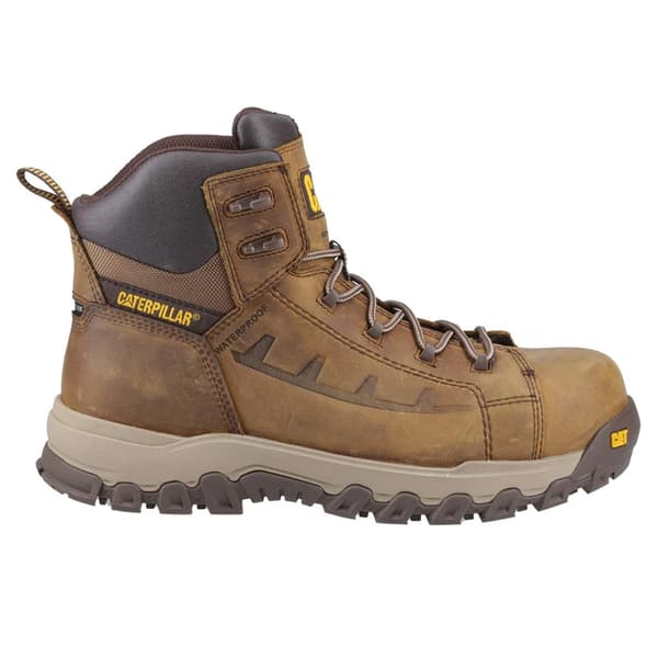 Caterpillar Threshold Rebound Grain Läder Komposit Tåhätta för Män Pyramid 10 UK