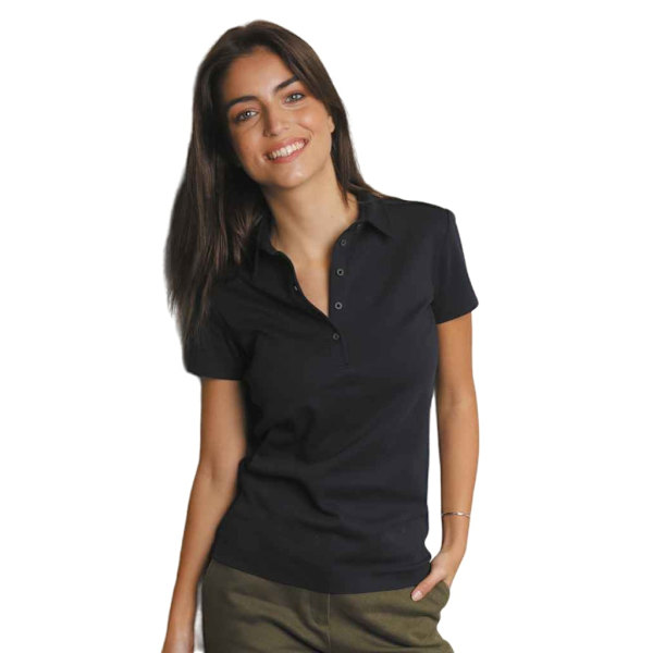 NEOBLU Dam/Dam Owen Piqué Poloskjorta 8 UK - 10 UK Deep Bl Deep Black 8 UK - 10 UK