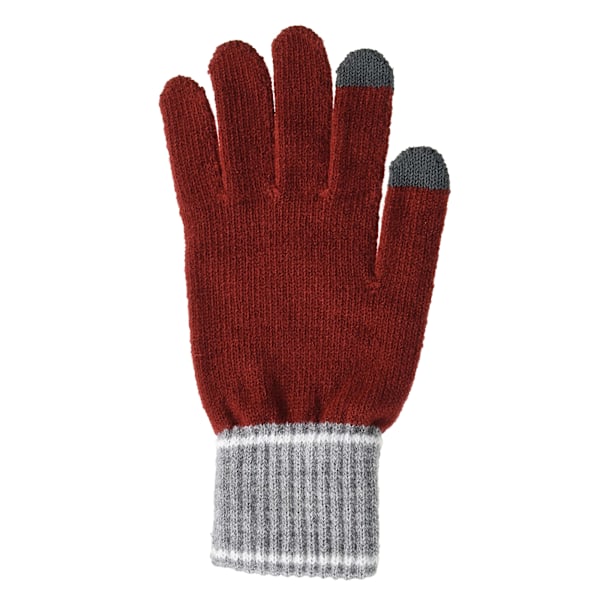 Puma Unisex Vuxen Stickade Vinterhandskar L-XL Röd/Gråmelerad Red/Grey Heather L-XL
