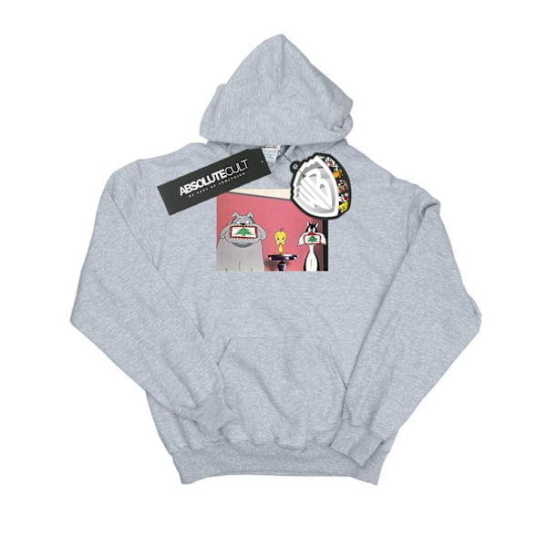 Looney Tunes Julvykort Hoodie XXL Sports Grey för män Sports Grey XXL