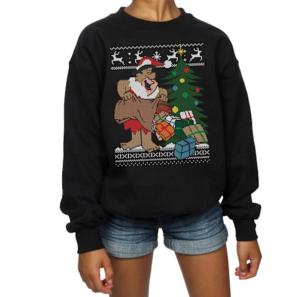 The Flintstones Girls Jul Fair Isle Sweatshirt 12-13 År Black 12-13 Years