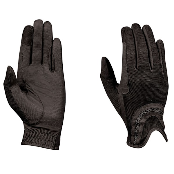 Dublin Mesh Palm Getläder Glitter Ridhandskar XL Svart Black XL