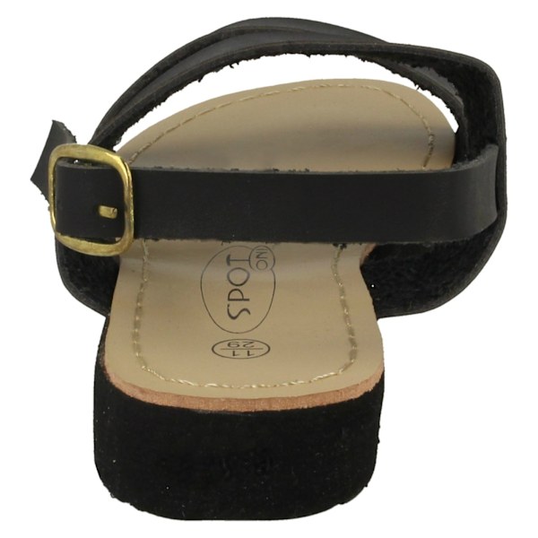 Spot On Barnflickor Två Remmar Sling Sandaler 1 Barn UK Svart Black 1 Child UK