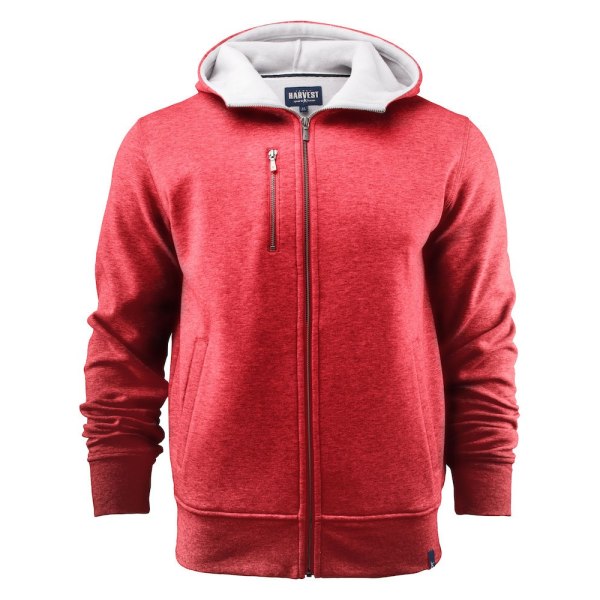 James Harvest Mens Parkwick Hooded Jacket XL Röd Melange Red Melange XL