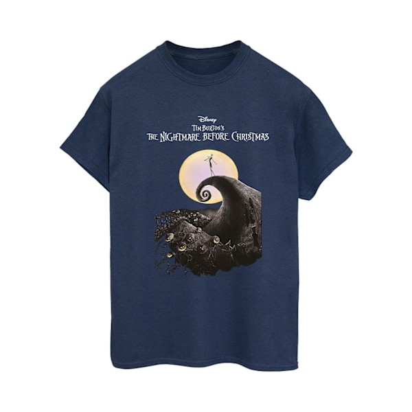 The Nightmare Before Christmas Dam T-shirt i bomull för kvinnor/damer Navy Blue XL