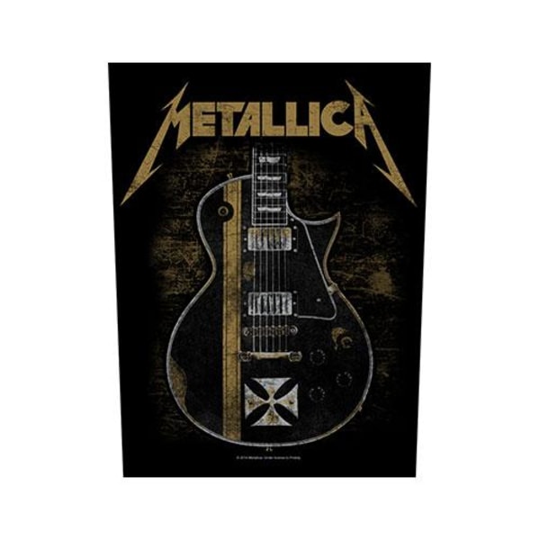Metallica Hetfield Gitarr Patch En Storlek Svart/Guld Black/Gold One Size