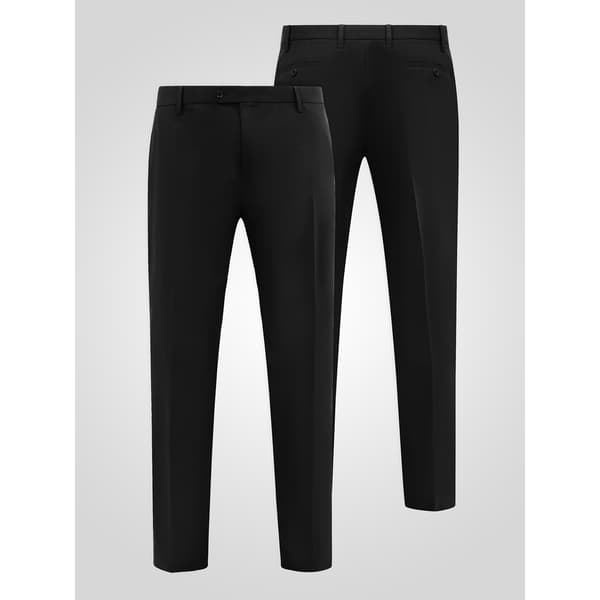 Duke Herr D555 Ted 4-vägs stretch klassiska byxor 42L Marinblå Navy 42L