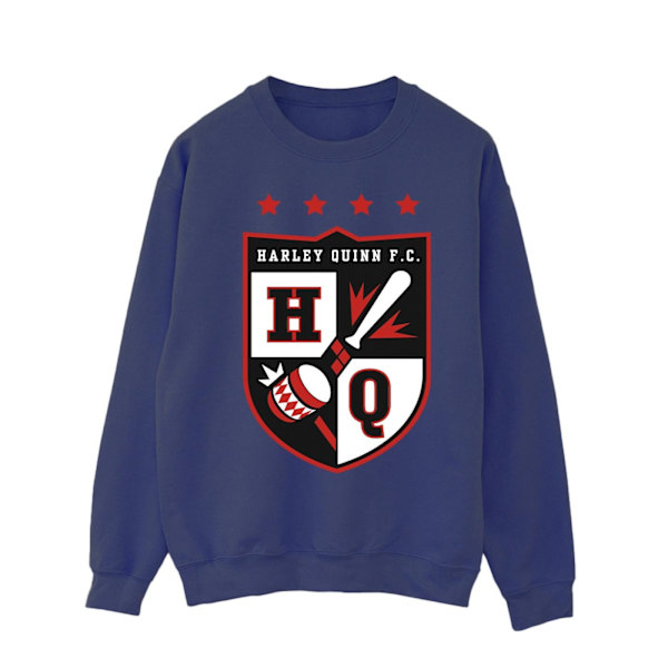 Justice League Mens Harley Quinn FC Pocket Sweatshirt S Navy Bl Navy Blue S
