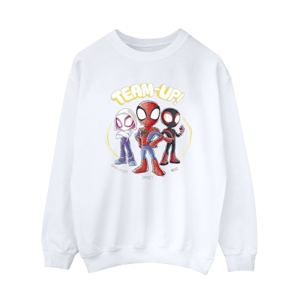 Marvel Dam/Kvinnor Spidey Och Hans Fantastiska Vänner Skiss Sweatshirt White 5XL