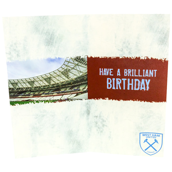 West Ham United FC Personlig födelsedagskort En storlek Claret R Claret Red/Yellow/Black One Size