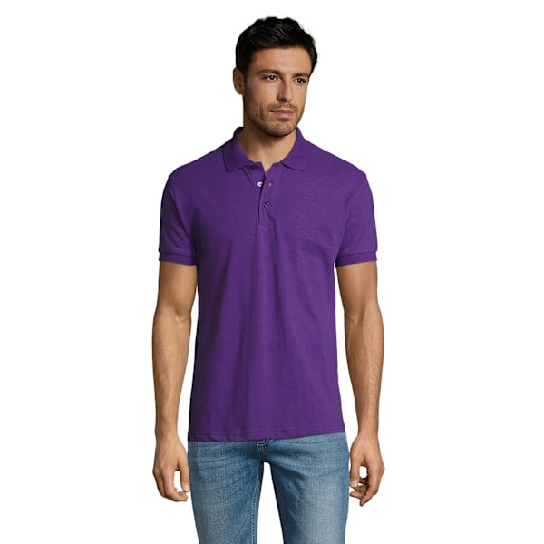 SOLs Prime Pique Plain Kortärmad Poloskjorta XL Mörk Lila Dark Purple XL