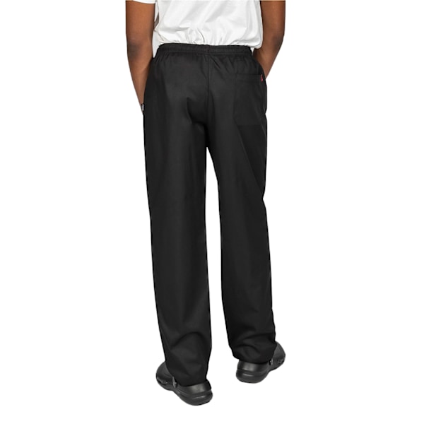 Dennys Unisex Adult Elasticated Chef Trousers XS R Black Black XS R