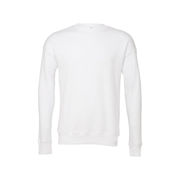 Bella + Canvas Unisex Vuxen Fleece Drop Shoulder Sweatshirt M W White M
