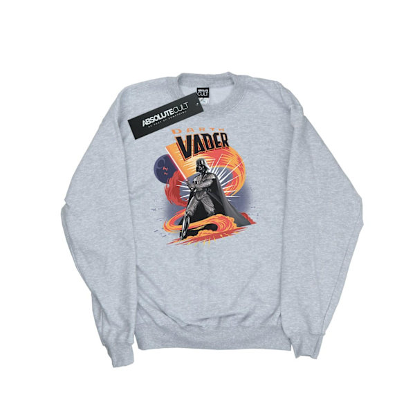 Star Wars Dam Darth Vader Swirling Fury Sweatshirt L Heather Grey L