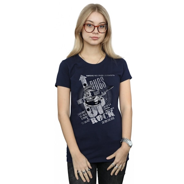 Looney Tunes Dam/Damer Bugs Bunny What´s Up Rock Bomull T-Shirt L Marinblå Navy Blue L