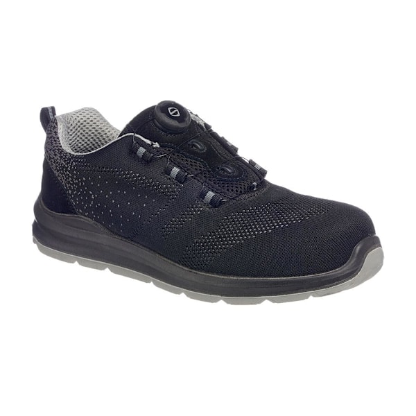Portwest Herr Stickade Trådsnörningssäkerhetsskor 3 UK Svart/Grå Black/Grey 3 UK
