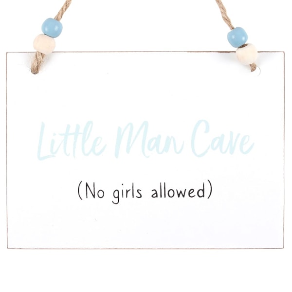 Something Different Little Man Cave Hängande Skylt One Size Vit White/Blue/Black One Size