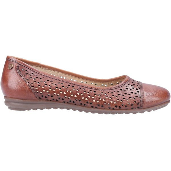 Hush Puppies Dam/Kvinnor Leah Ballerina Läderpump 8 UK Tan Tan 8 UK