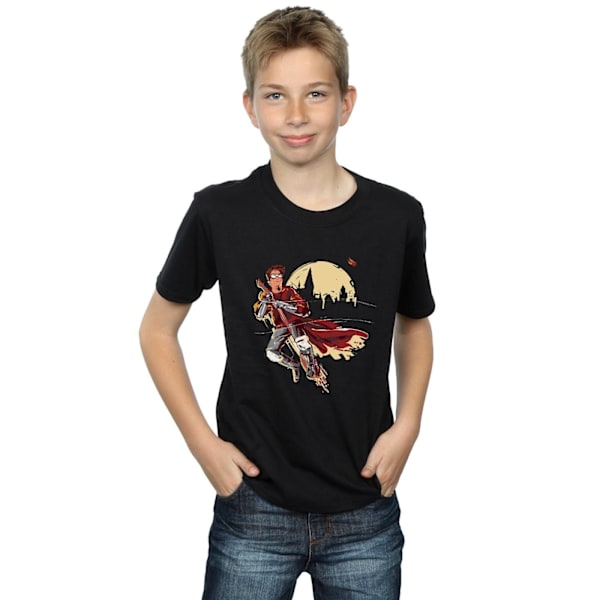 Harry Potter Pojkar Quidditch Seeeker T-Shirt 7-8 År Svart Black 7-8 Years