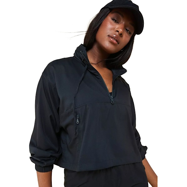 Girlfriend Collective Dam/Dam Hummingbird Halv Dragkedja Vindjacka Black L