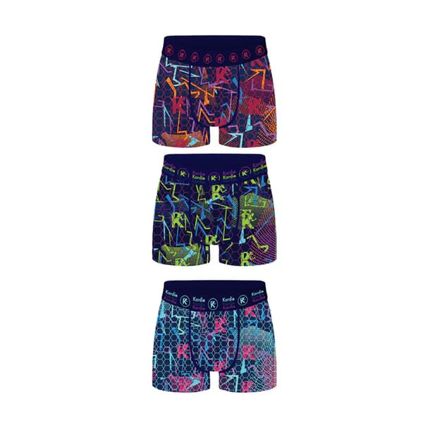 Kardio Herr Geometriska Performance Boxershorts (6-pack) S Na Navy S