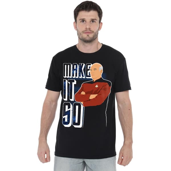 Star Trek: The Next Generation Herr Make It So T-Shirt S Svart Black S